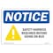 Signmission OSHA Sign, Safety Harness Required Before With Symbol, 24in X 18in Aluminum, 24" W, 18" H, Landscape OS-NS-A-1824-L-18210 - alternate 1